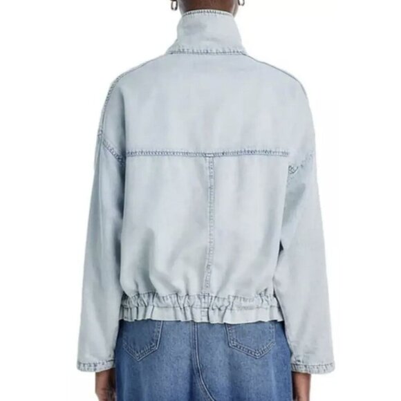 Blank NYC Oversized Denim Chambray Shirt Jacket  Size Small - Picture 4 of 8